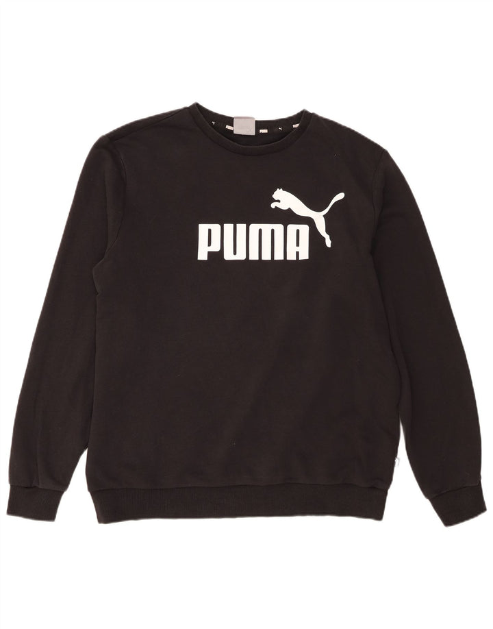 Puma muška majica s grafičkim motivima, veliki crni pamuk