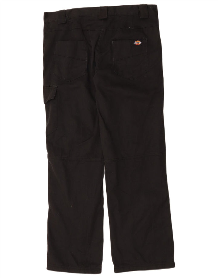 Dickies ženske ravne kargo hlače UK 12 srednje W36 L31 crni poliester