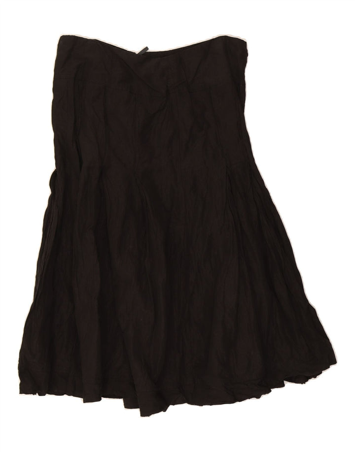 BENETTON Womens Flared Skirt IT 44 Medium W30 Black Cotton Vintage Benetton and Second-Hand Benetton from Messina Hembry 