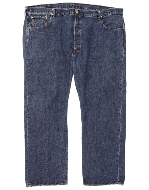 Levi's muške ravne traperice W48 L32 plavi pamuk