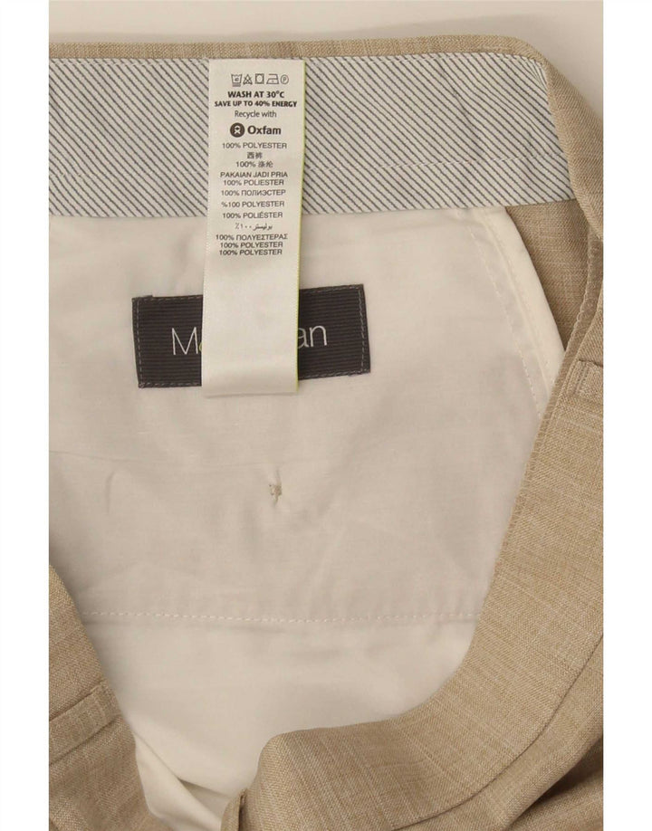 Marks & Spencer muške hlače ravnog odijela W32 L31 bež poliester