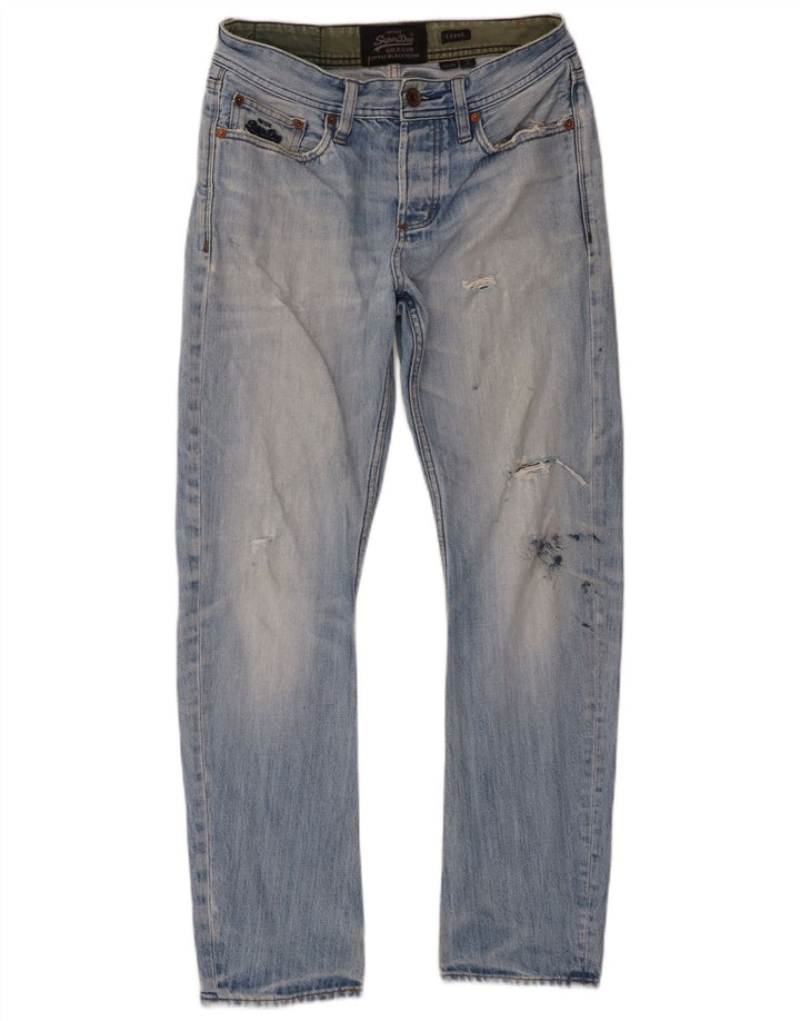 Superdry muške opuštene široke traperice W30 L30 plavi pamuk