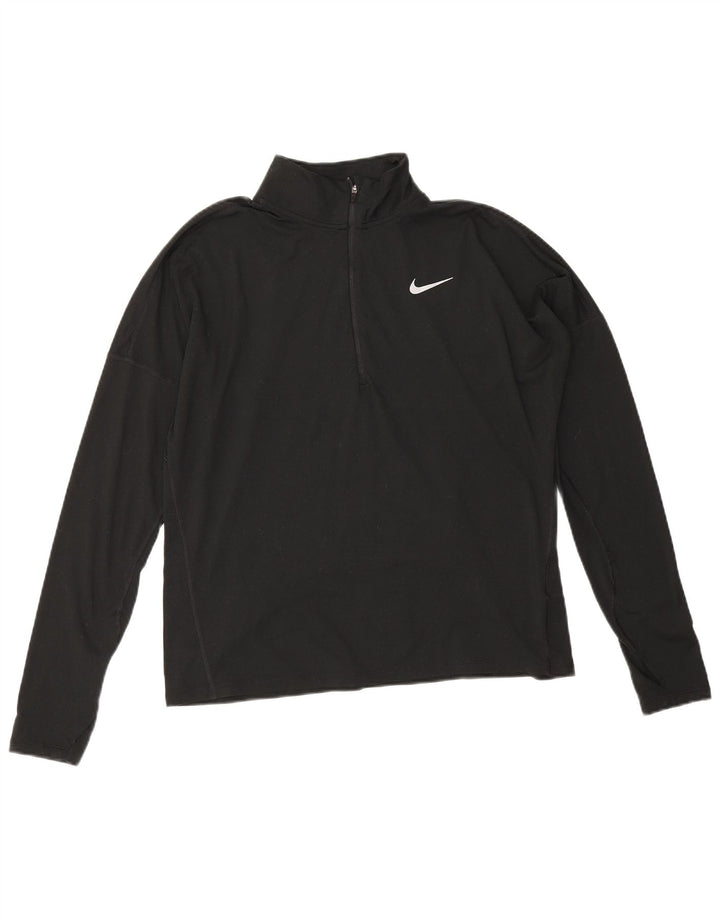 Nike Ženska trenirka Dri Fit Zip Neck Top UK 14 Medium Black