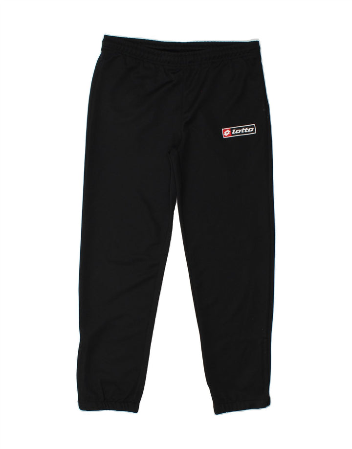 LOTTO Boys Tracksuit Trousers Joggers 11-12 Years Medium Black Polyester Vintage Lotto and Second-Hand Lotto from Messina Hembry 