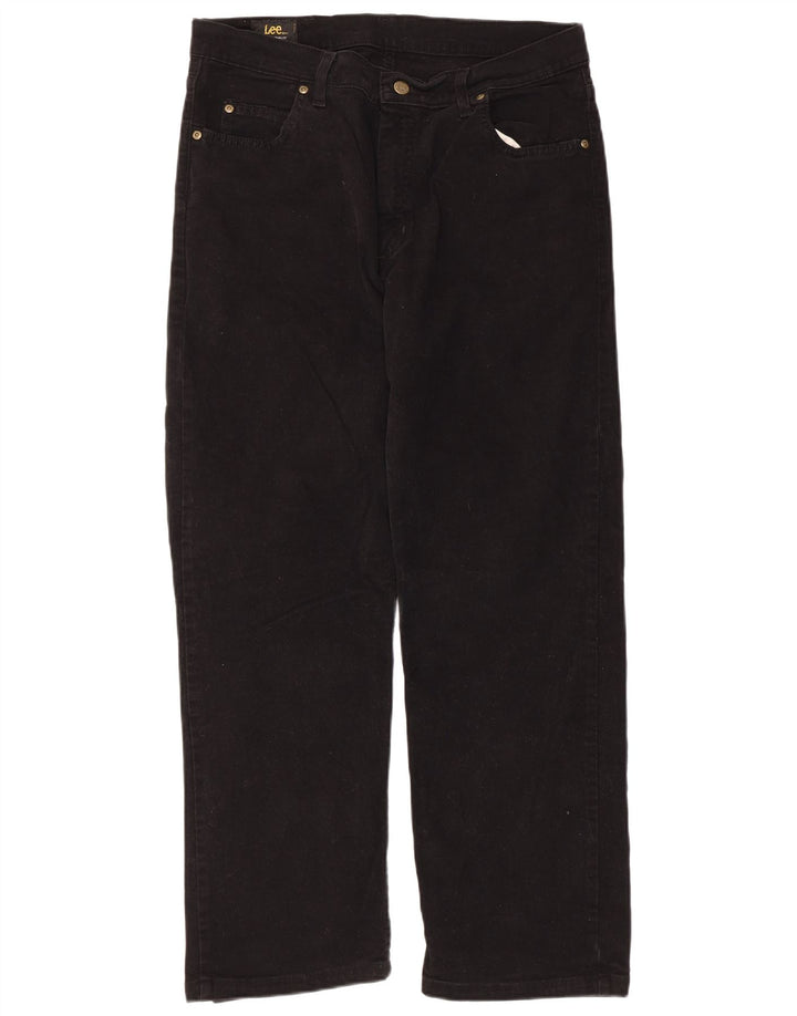 Lee Mens Brooklyn Straight Jeans W36 L28 Crni pamuk