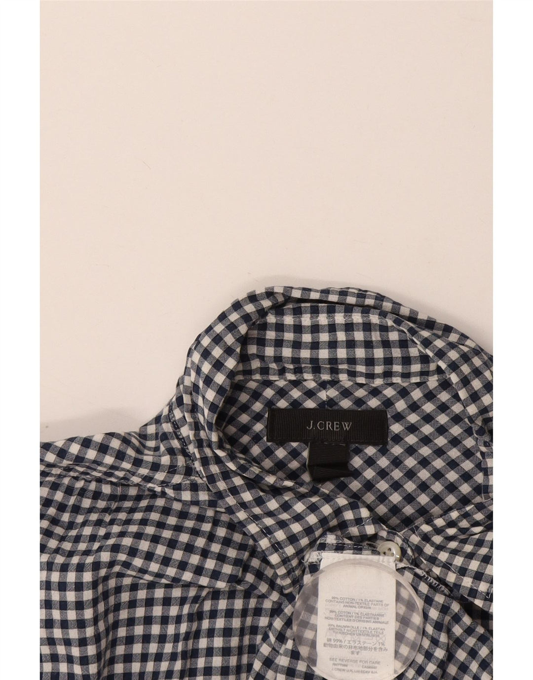 J. Crew Ženska pulover majica UK 14 Srednje tamnoplavi pamuk od ginghama