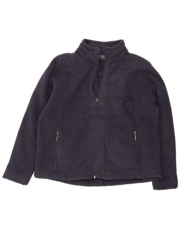Marks & Spencer ženska prevelika jakna od flisa UK 18 XL tamnoplavi poliester