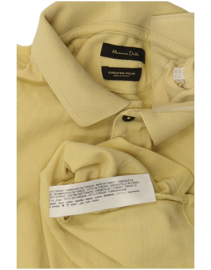 Massimo Dutti muška polo majica Srednje žuti pamuk