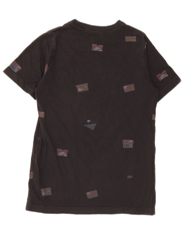 NIKE Boys Graphic T-Shirt Top 10-11 Years Medium Black Pamuk