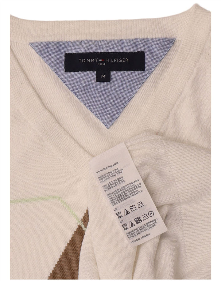 Tommy Hilfiger muški prsluk bez rukava srednji bijeli argyle/dijamantni pamuk