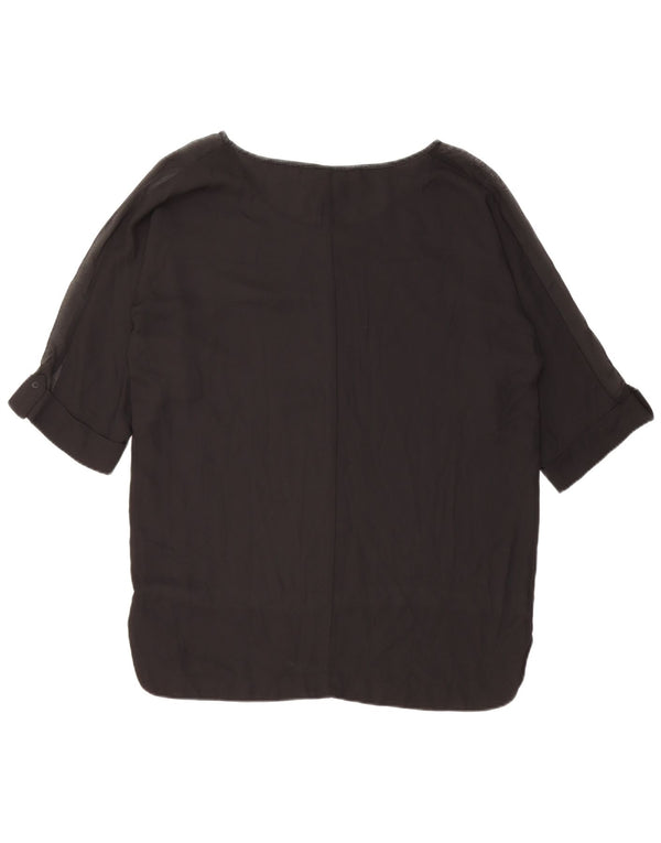 DESIGUAL gornji dio ženske grafičke bluze UK 14 Srednje crna