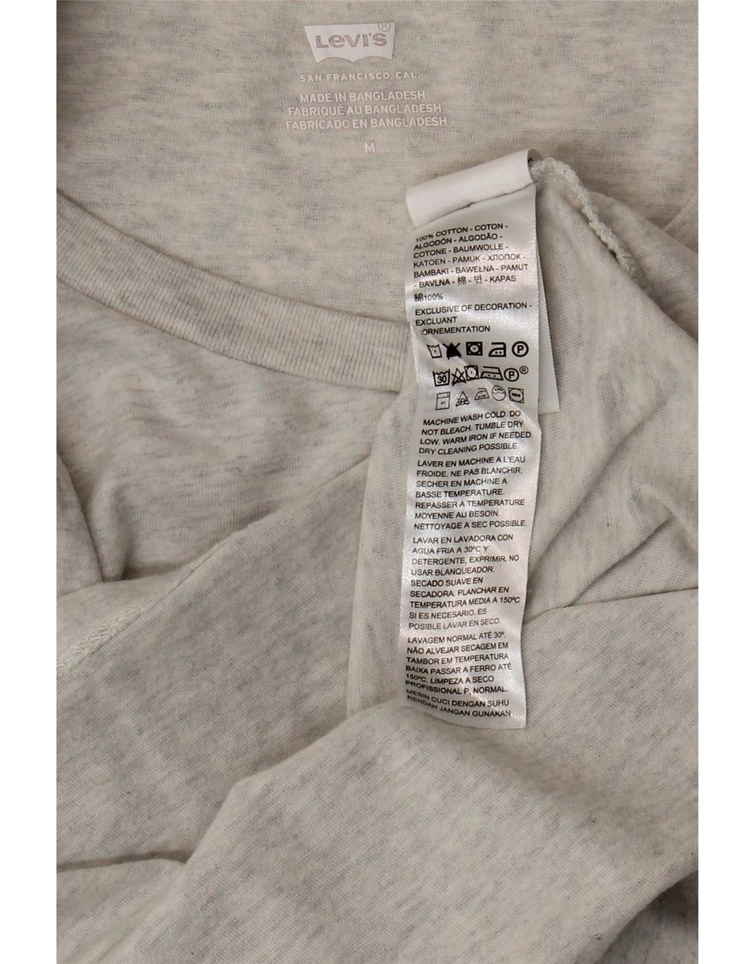 Ženska majica Levi's UK 12 Medium siva pamučna sa uzorkom