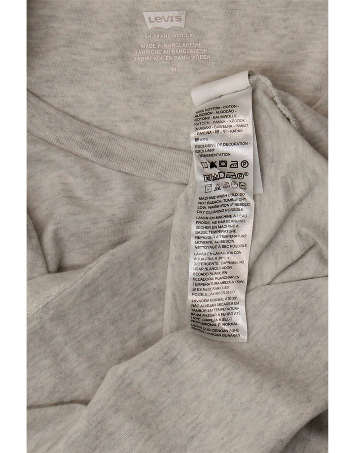 Ženska majica Levi's UK 12 Medium siva pamučna sa uzorkom