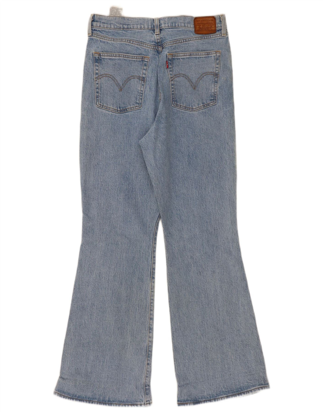 Levi's ženske lepršave traperice s prsnim košem W31 L32 plavi pamuk
