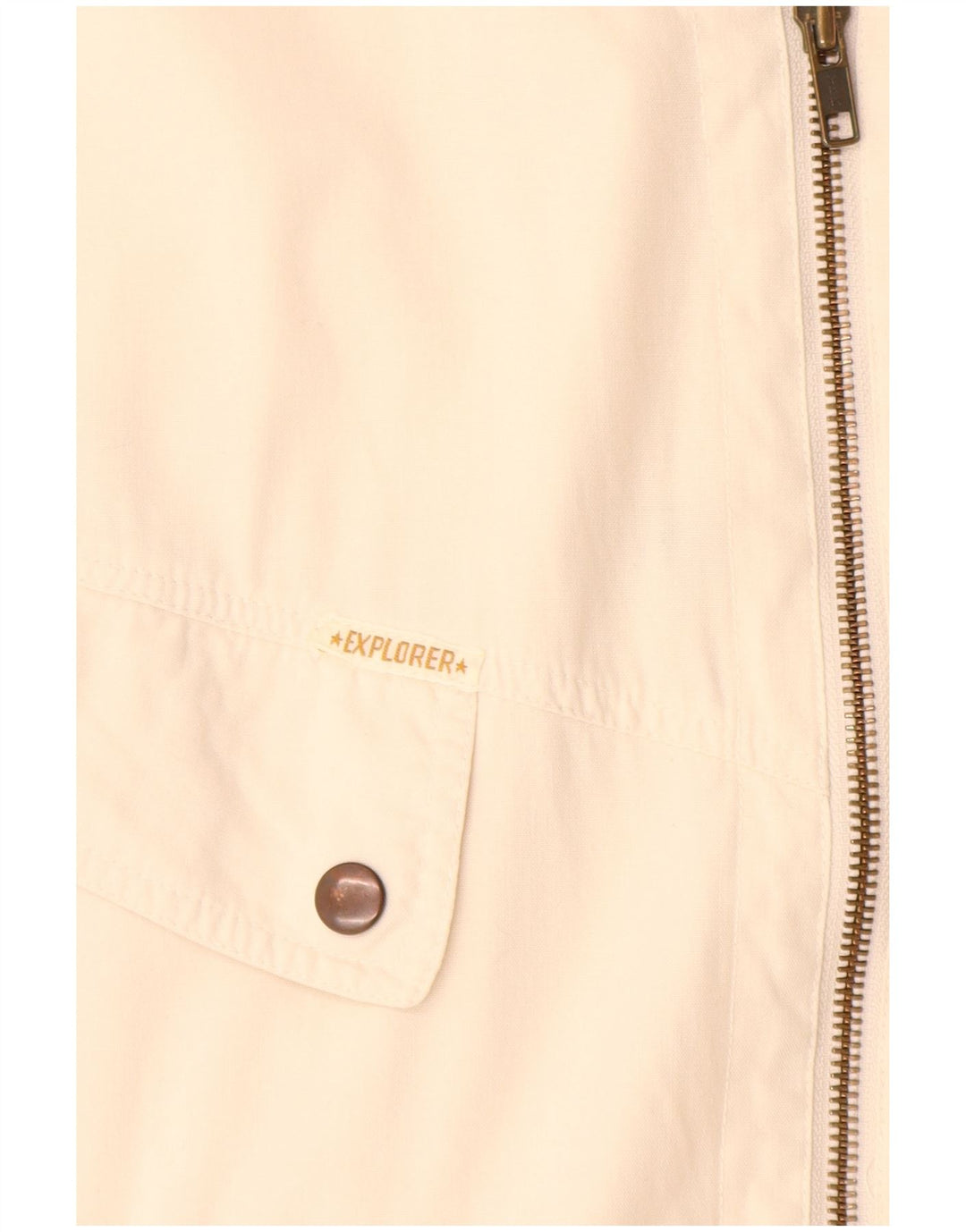 Explorer Mens Utility Gilet UK 38 Medium Off White Pamuk