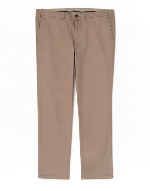 Massimo Dutti muške ravne chino hlače EU 46 XL W36 L32 bež pamuk