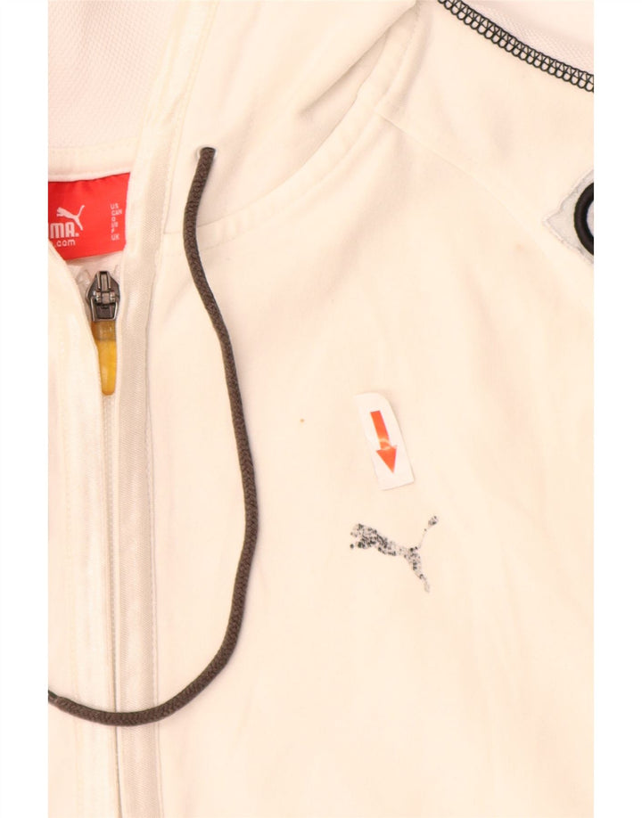 Puma ženski kratki pulover s kapuljačom s patentnim zatvaračem UK 12 srednje bijele boje