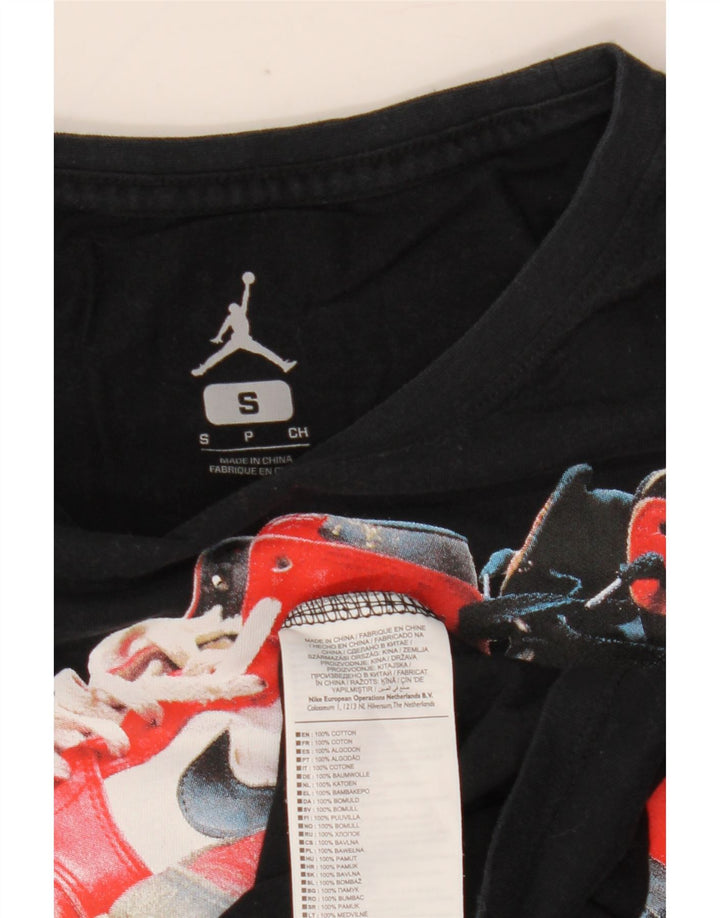 Jordan muška majica dugih rukava s grafikama, mala, crna pamučna