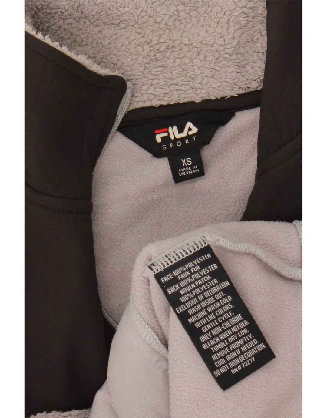 Fila ženska jakna od flisa UK 6 XS sivi poliester u boji