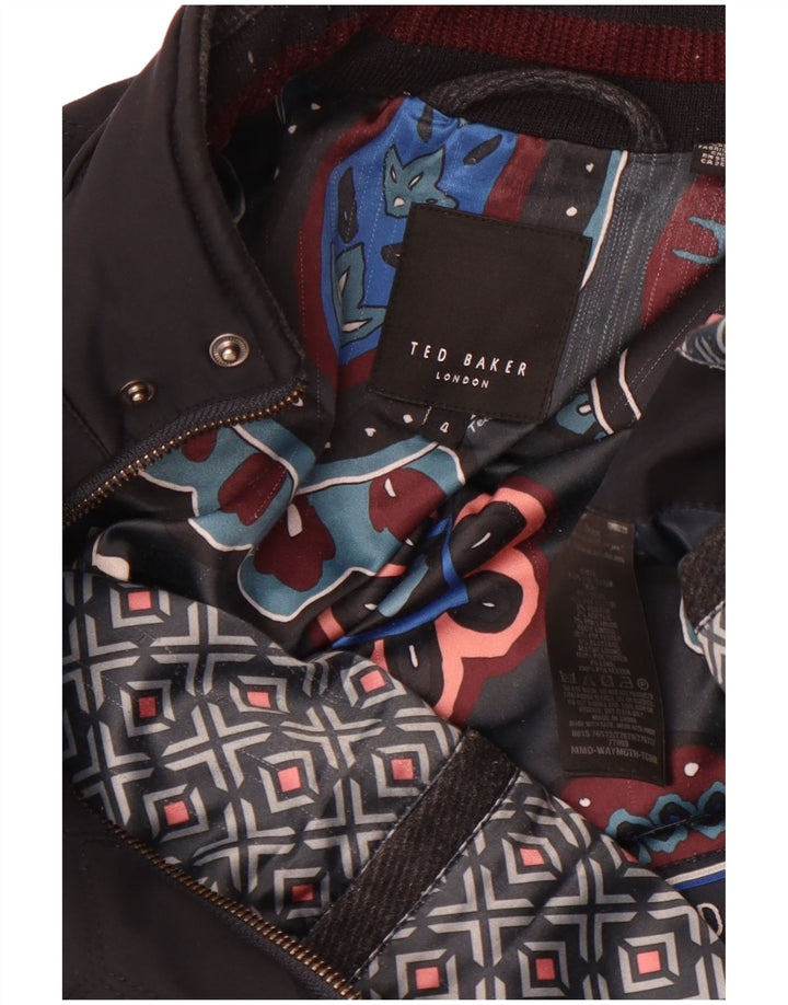 Ted Baker muška prošivena jakna veličine 4 veliki crni poliester