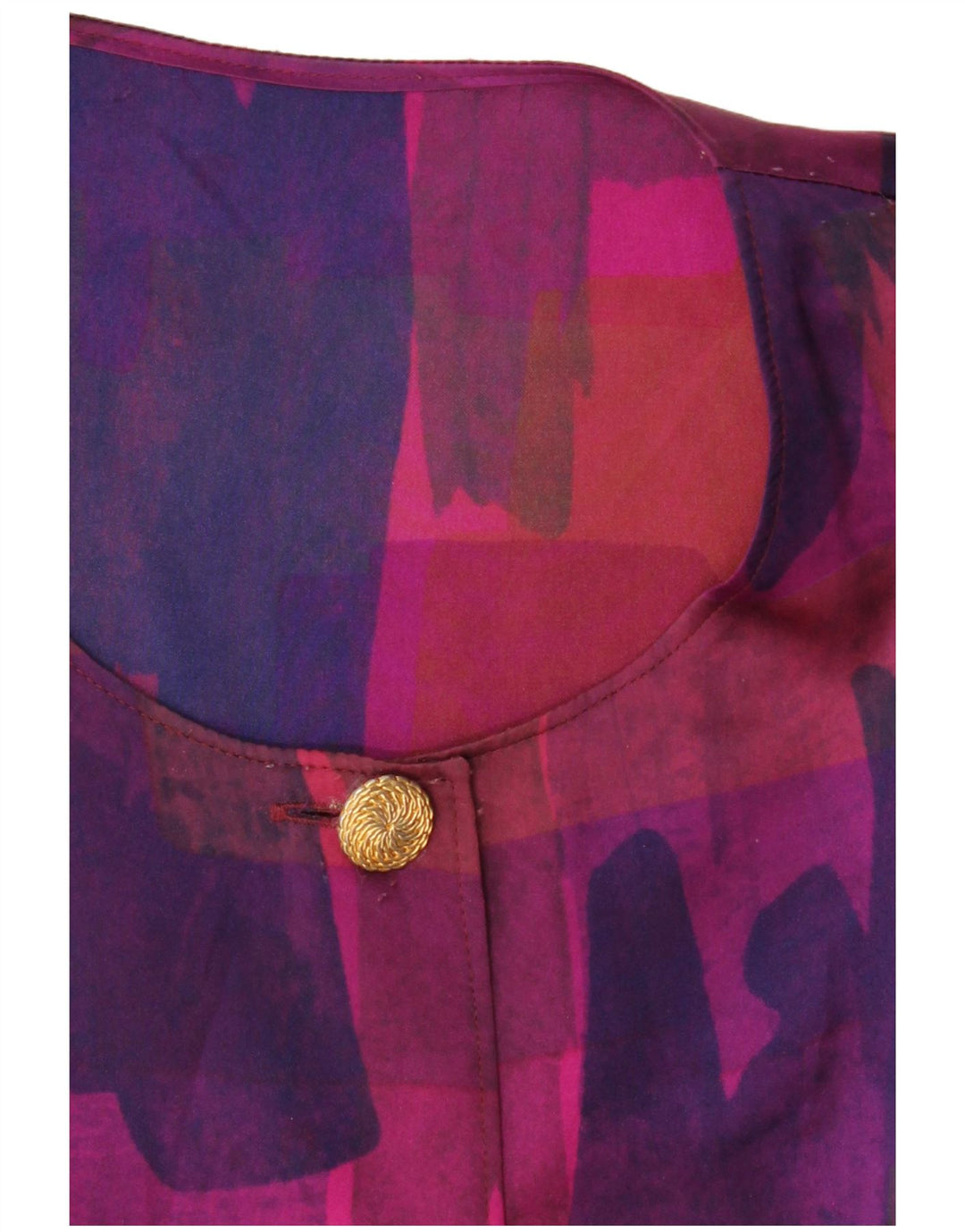 VINTAGE ženska košulja s apstraktnim uzorkom 3/4 rukava UK 18 XL ljubičasta