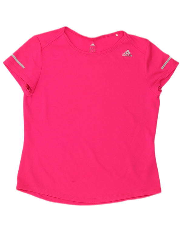 Adidas ženska majica kratkih rukava UK 12/14 srednje ružičasti poliester