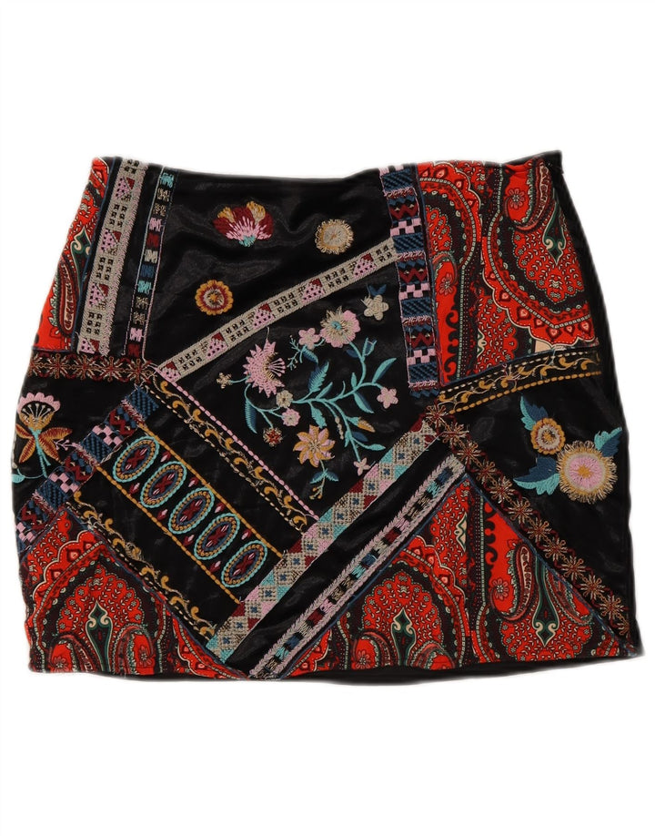 Zara ženska mini suknja mala W26 raznobojni patchwork poliester