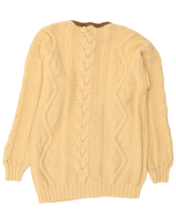 Vintage ženski džemper s okruglim izrezom UK 22 3XL žuta