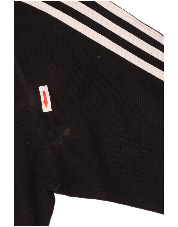 Adidas muška grafička majica dugih rukava srednje crne pamučne boje