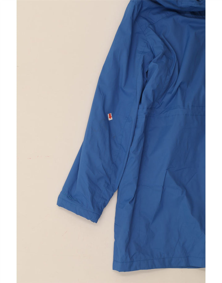 L.L.BEAN Womens Hooded Windbreaker Coat UK 14 Medium Blue Nylon Vintage L.L.Bean and Second-Hand L.L.Bean from Messina Hembry 