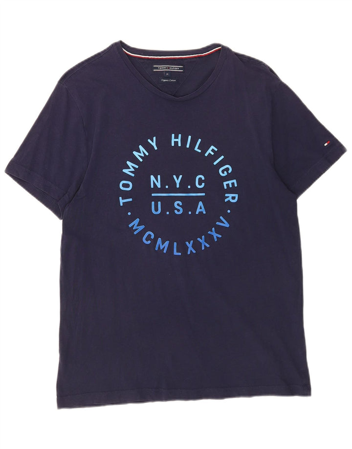 Tommy Hilfiger muška majica kratkih rukava srednje tamnoplava s grafičkim motivima