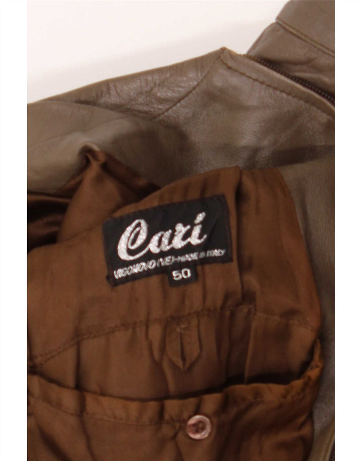 Vintage muška bomber kožna jakna IT 50 Large Brown