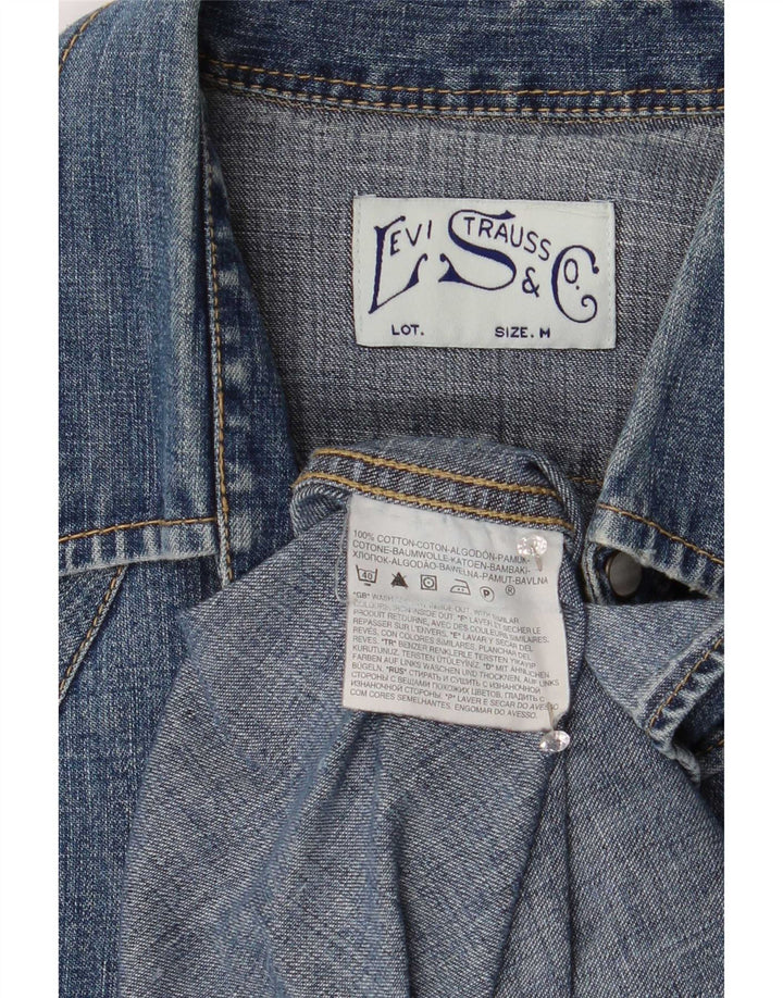 Levi's muška Western traper košulja Srednje plavi pamuk