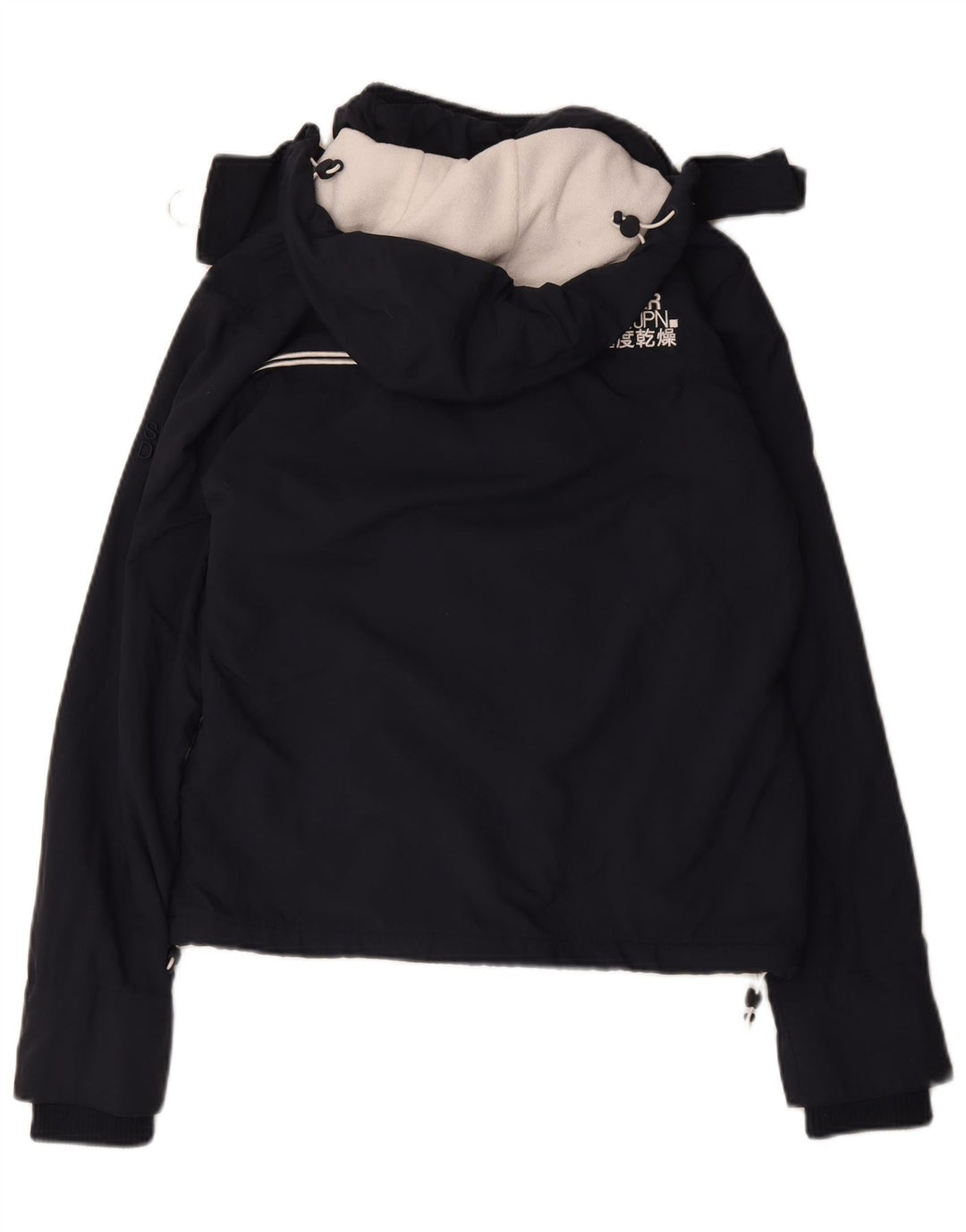 Superdry ženska jakna vjetrovka s kapuljačom UK 16 velika tamnoplava poliester