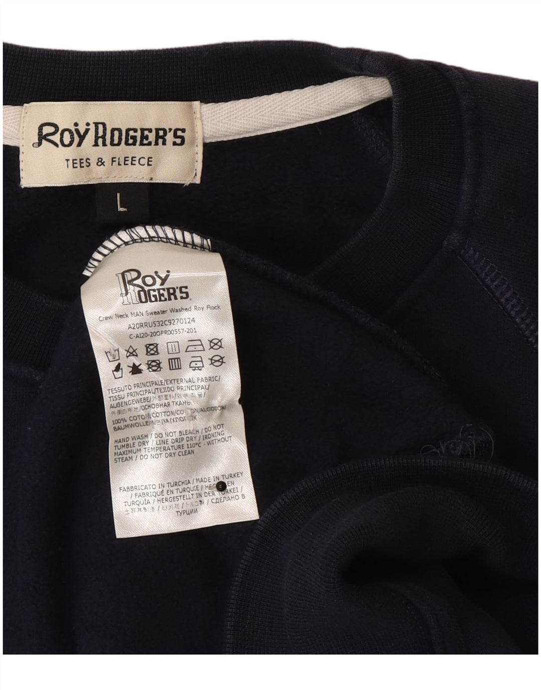 Roy Rogers Muški džemper s trenirkom, veliki mornarskoplavi pamuk