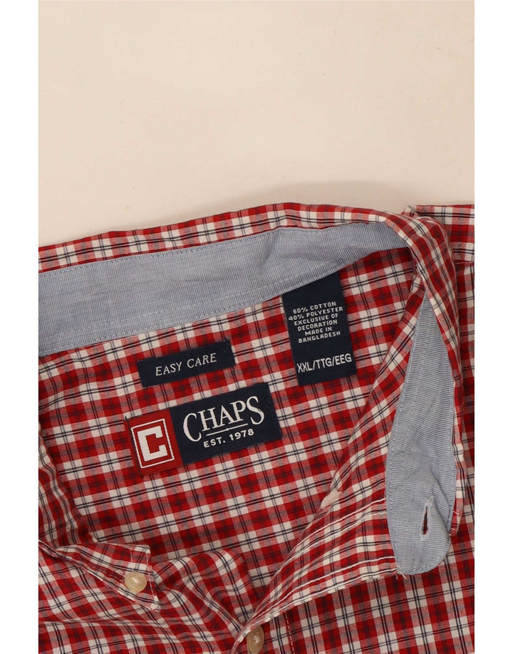 Chaps muška majica kratkih rukava laka za održavanje 2XL crveni karirani pamuk