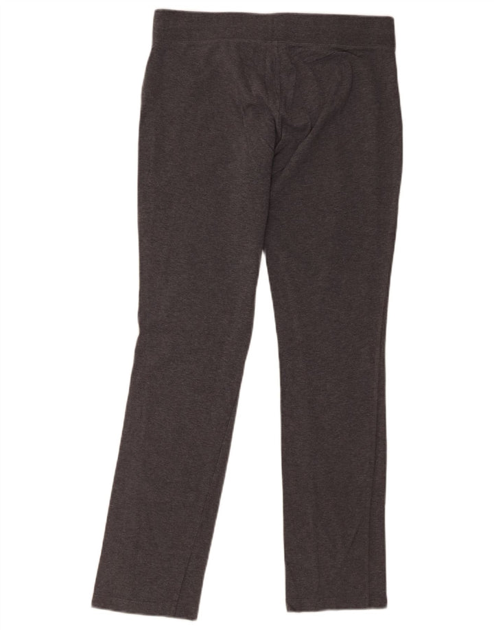 NIKE Womens Tracksuit Trousers UK 12 Medium Grey Cotton