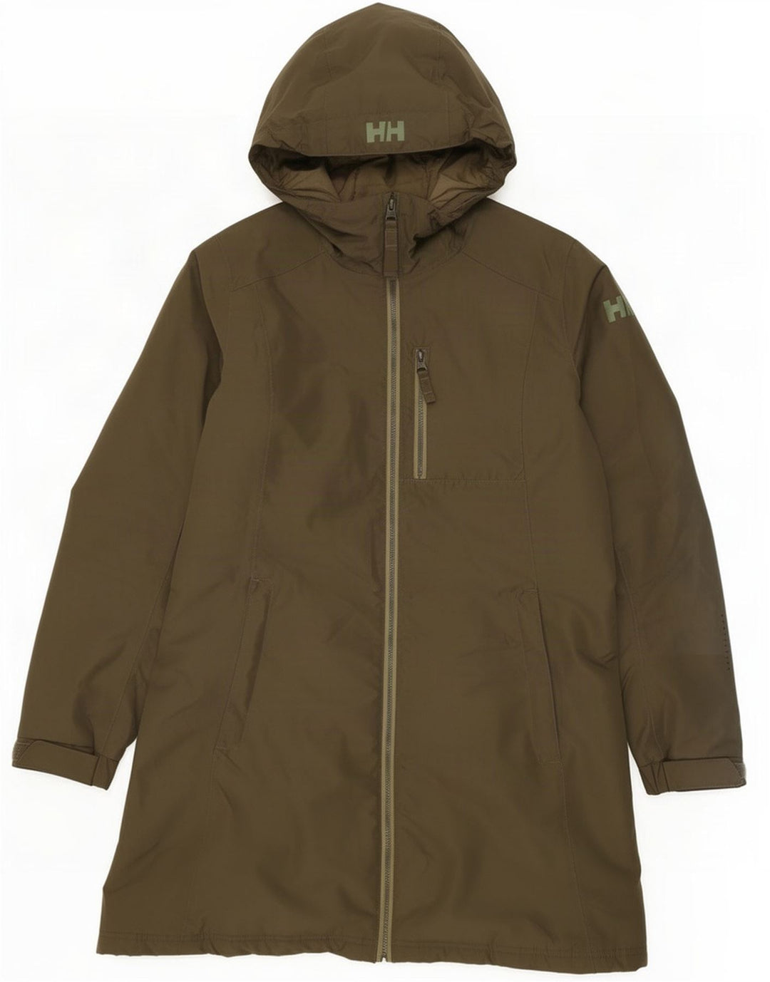 Helly Hansen, ženski podstavljeni kaput s kapuljačom UK 14, srednji kaki poliester