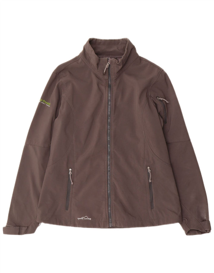 EDDIE BAUER Womens Windbreaker Jacket UK 16 Large Grey Polyester
