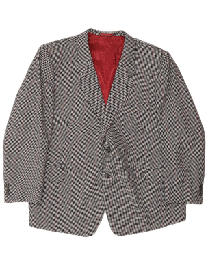 Vintage muški sako sa 2 gumba UK 42 XL sivi karirani