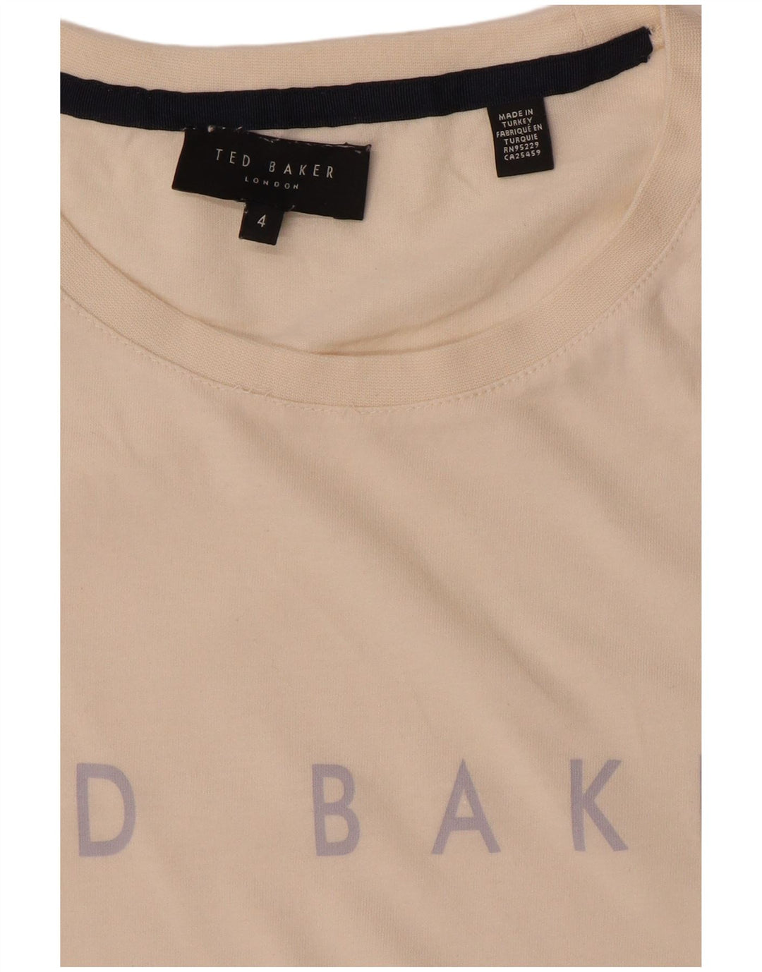 Ted Baker Muška grafička majica kratkih rukava, velika veličina 4, bijela