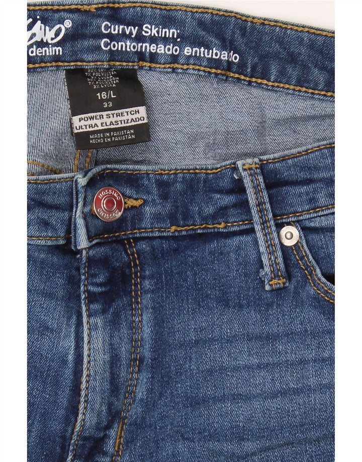 MOSSIMO Womens Curvy Skinny Jeans W33 L30 Blue Cotton Vintage Mossimo and Second-Hand Mossimo from Messina Hembry 