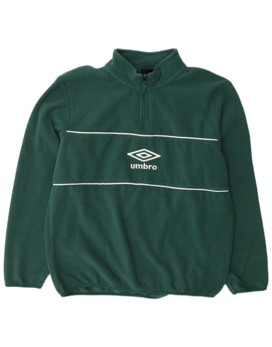 Umbro muški džemper od flisa s patentnim izrezom, veliki zeleni poliester