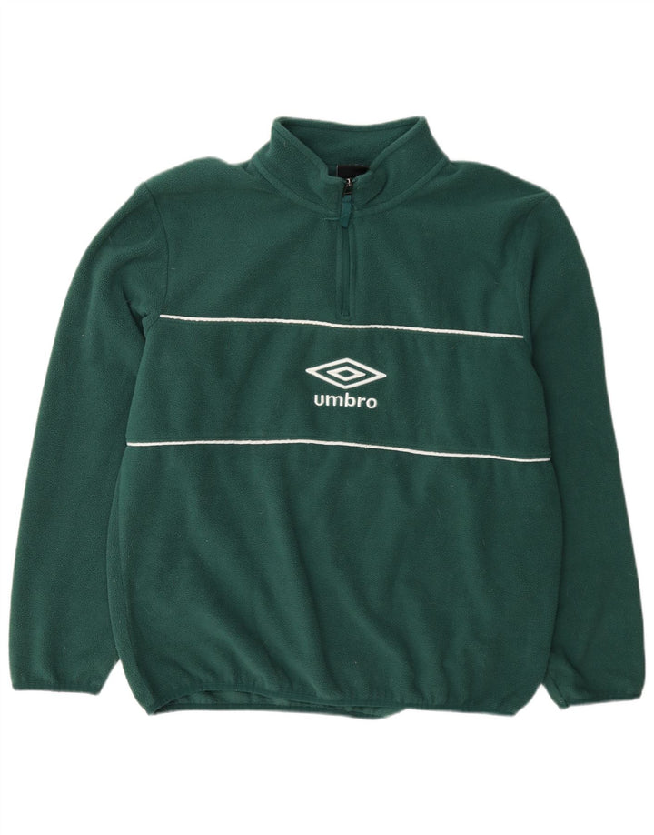 Umbro muški džemper od flisa s patentnim izrezom, veliki zeleni poliester