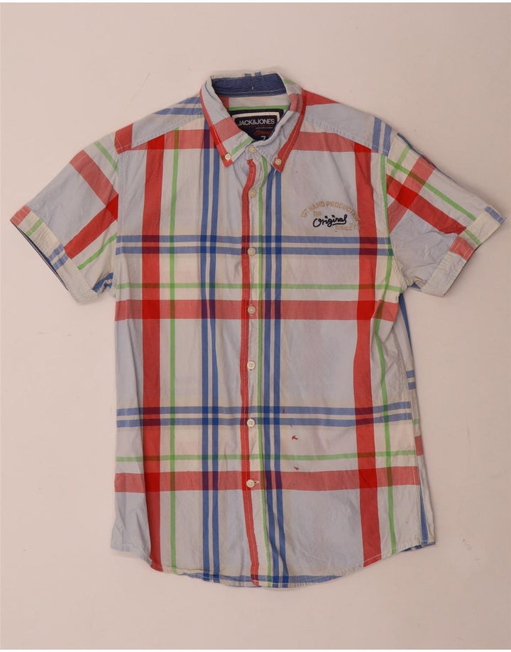 Jack & Jones muška košulja kratkih rukava srednje plave boje