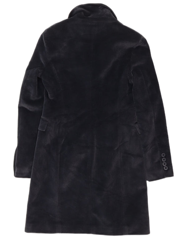 Vintage ženski kaput UK 10 Mali tamnoplavi poliester