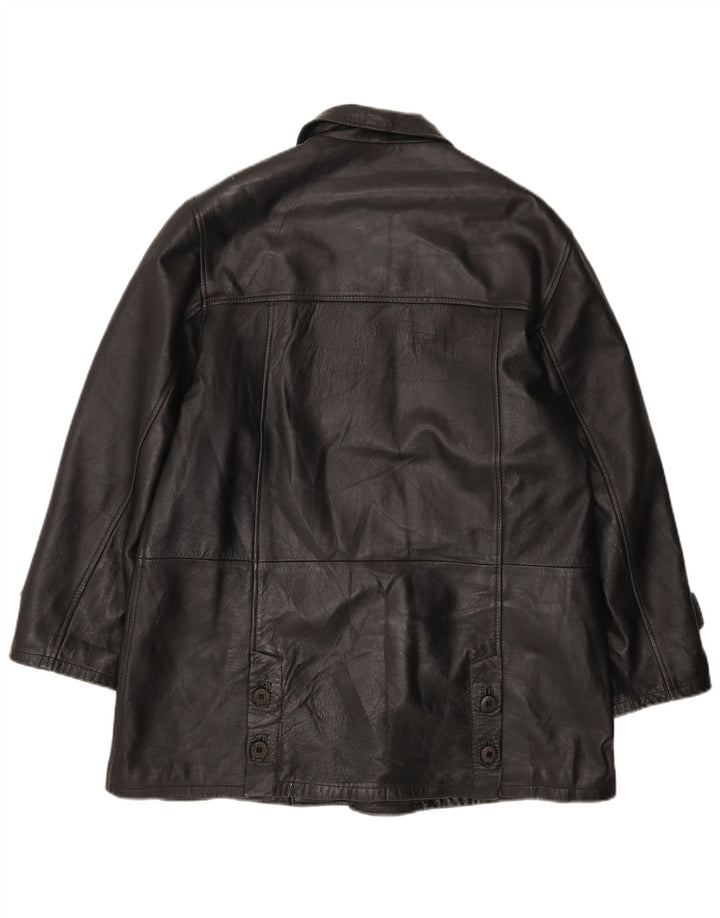 Vintage ženski kožni kaput IT 46 veliki crni