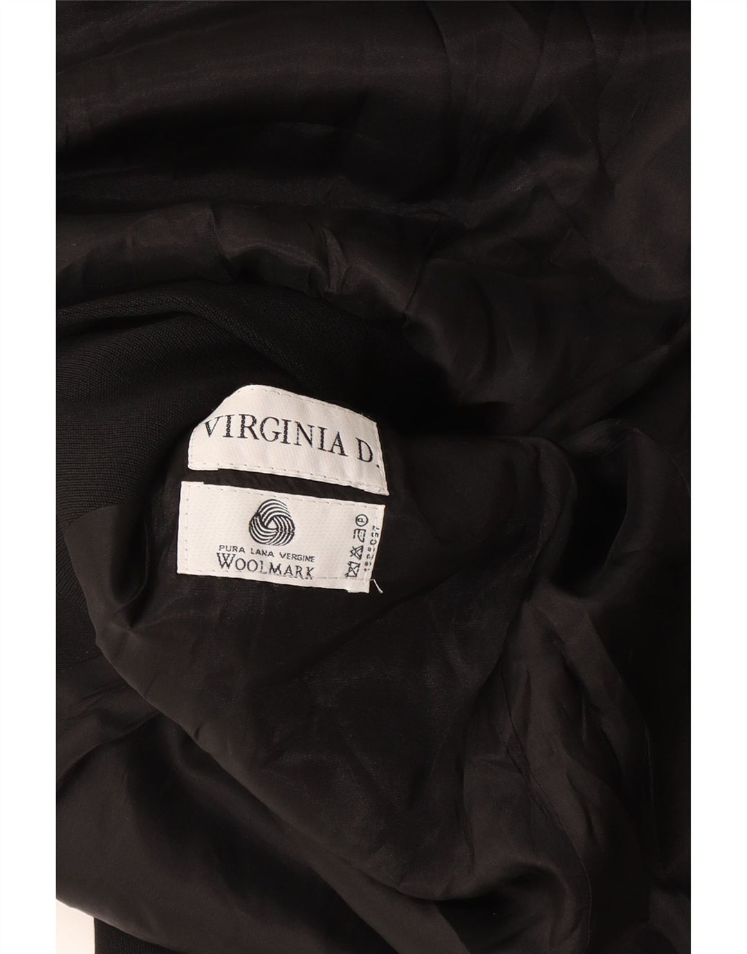 Vintage ženska duga jakna sa 4 gumba UK 14 srednje crna