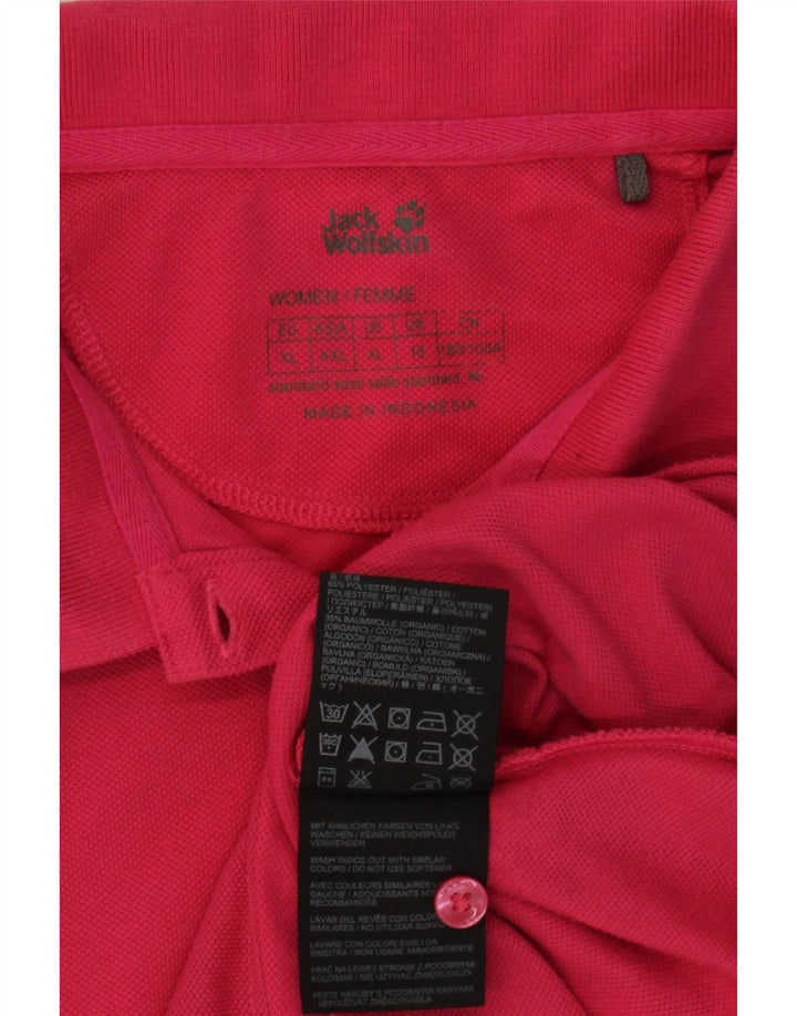 Jack Wolfskin ženska polo majica UK 18 XL ružičasti poliester