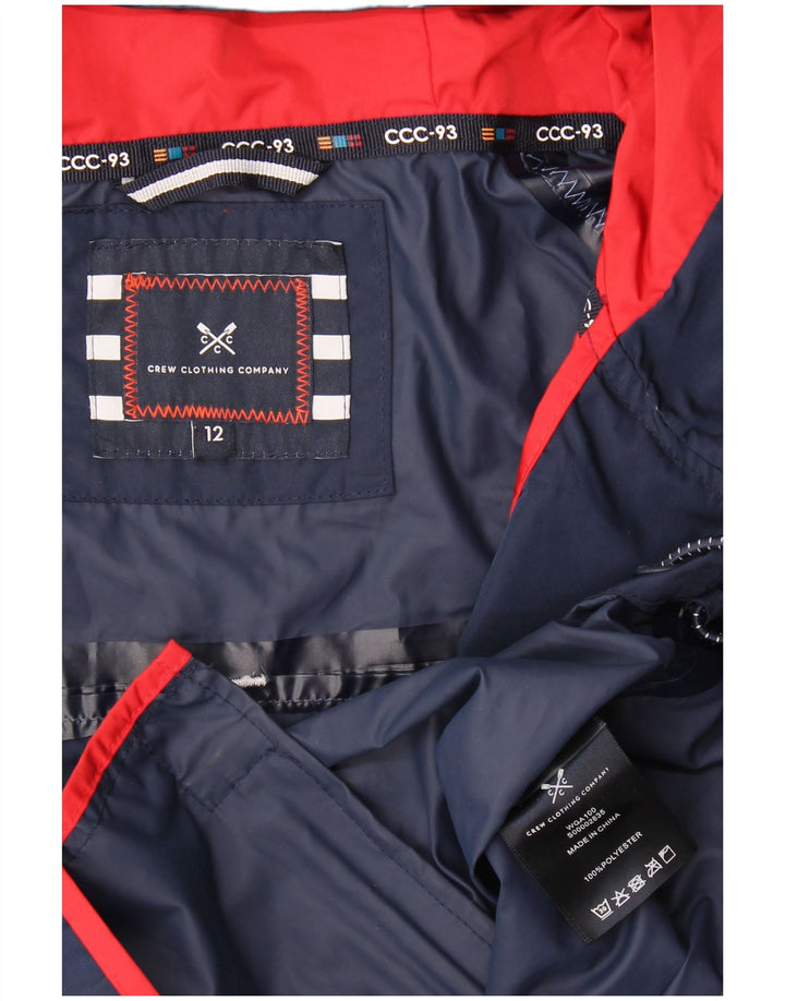 Crew Clothing Ženska grafička kišna jakna UK 12 srednje tamnoplave boje